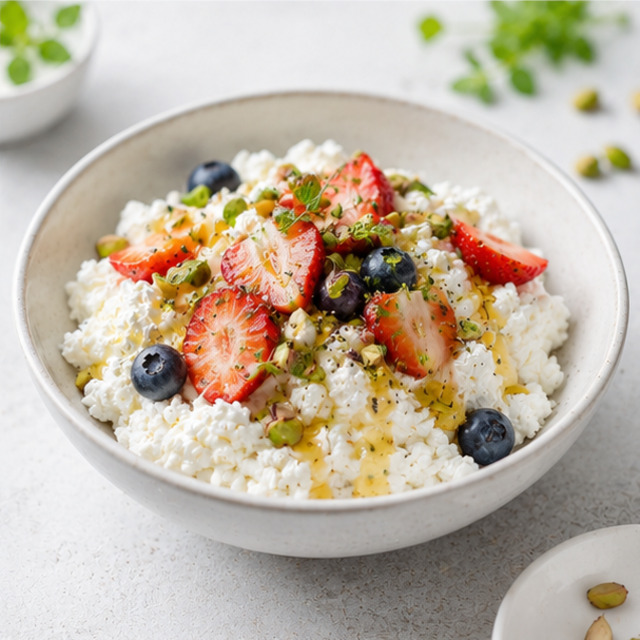 Cottage cheese with berries
