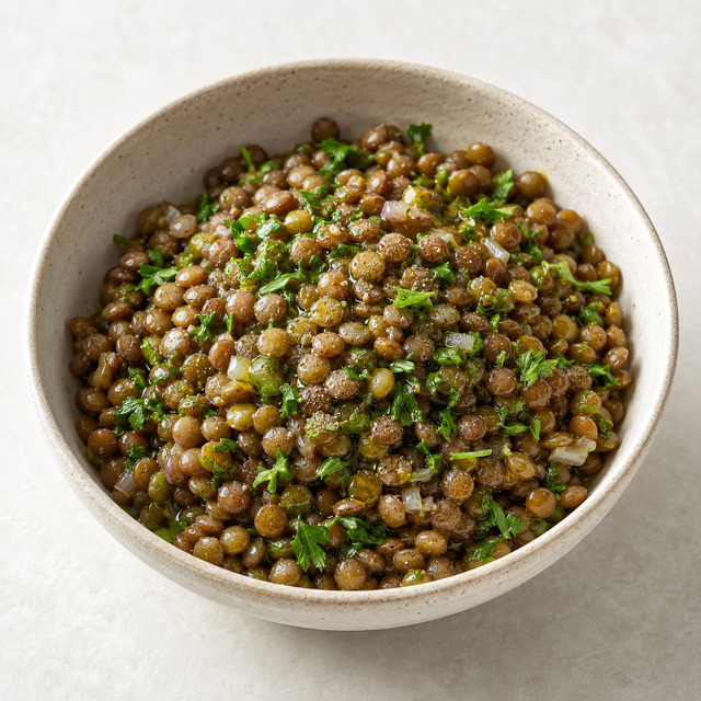 Lentils with pumpkin and carrot