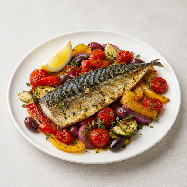 Mackerel with buckwheat and beetroot